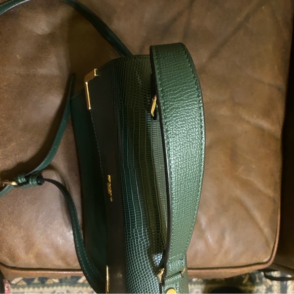 Dune London Forest Green Shoulder Bag with Gold Accents - Picture 6 of 11